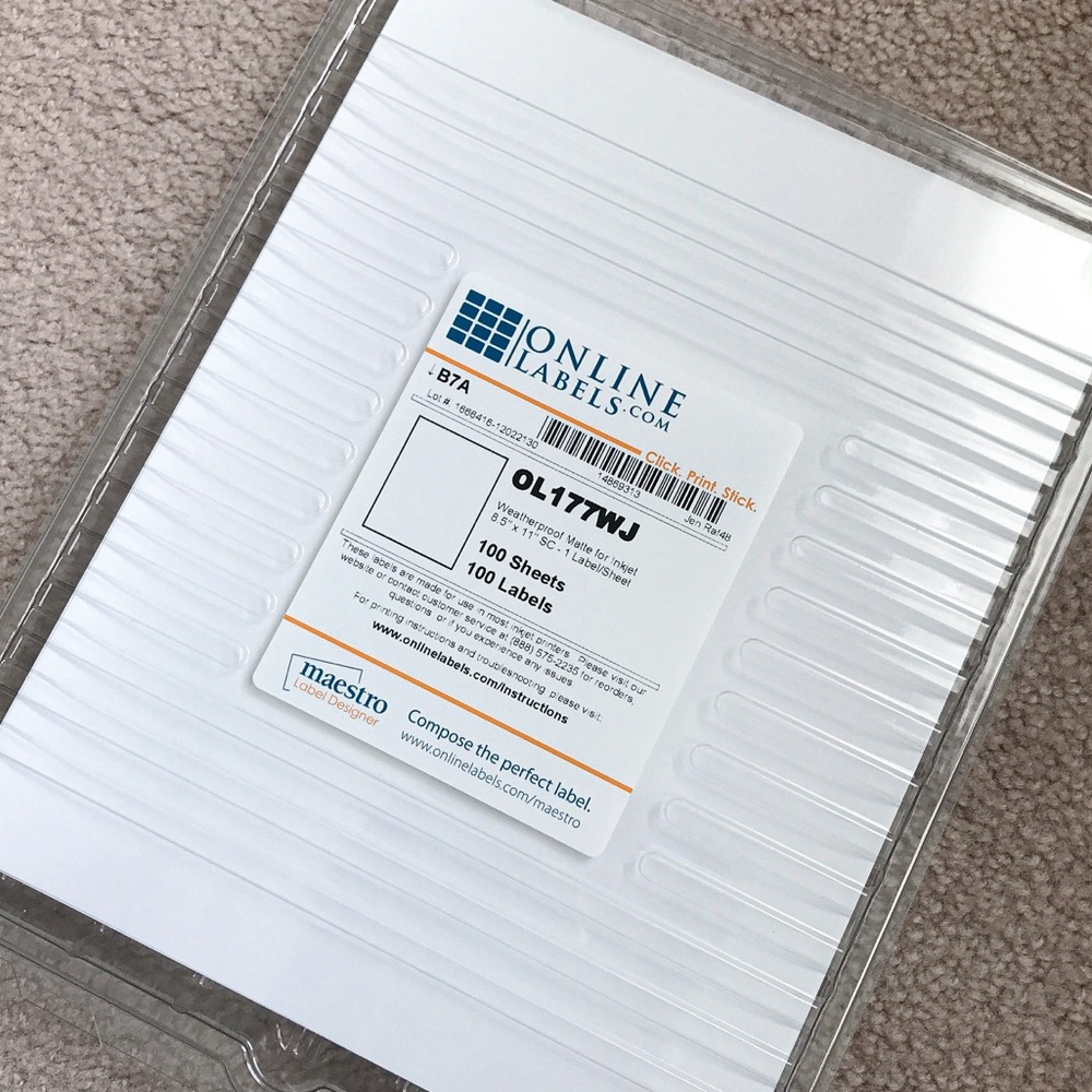 LIKE NEW Online Labels Weatherproof Matte Stickers